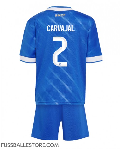 Günstige Real Madrid Daniel Carvajal #2 3rd trikot Kinder 2025-26 Kurzarm (+ Kurze Hosen)